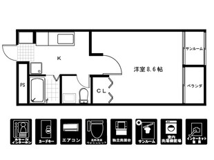 コーポ清水1号館の物件間取画像